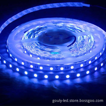 Blue flexible LED strips, 12V DC smd3528 60LED/m